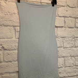 Baby blue body con dress